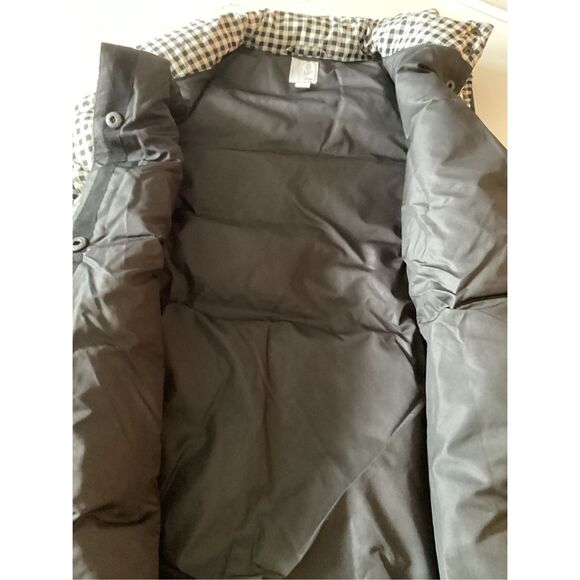 J. Jill Down Filled Puffer Vest Sz L Snap Closure Gingham Plaid - Picture 8 of 8